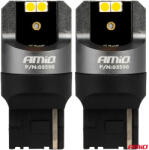 AMiO CANBUS PRO series 7440 WY21W 4x3030 SMD galben 12/24V bec cu led