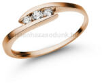  E339RC - CIRKÓNIA köves Rozé arany Eljegyzési Gyűrű (E339RC)