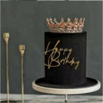  Happ Birthday torta beszúró, műanyag, arany, 9, 2×7, 5 cm