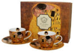 Duo Gift D. G. 24081 Porcelán eszpresszócsésze+alj, 90 ml, 2 személyes, dobozban, Klimt: The Kiss (59o2693924o81)