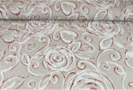 Made In Italy Anyag piros peonies