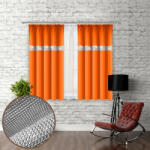 Mondo Italia Függöny szalaggal és cirkonokkal 140x160 cm narancs