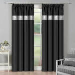 Mondo Italia Függöny szalaggal és cirkonokkal 140x250 cm grafit