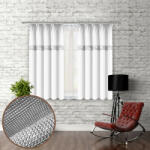 Mondo Italia Függöny szalaggal és cirkonokkal 140x160 cm fehér