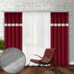Mondo Italia Függöny szalaggal és cirkonokkal 140x250 cm bordeaux
