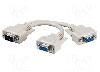 Goobay Cablu VGA - VGA, D-Sub 15pin HD soclu x2, D-Sub 15pin HD mufa, 0.17m, gri, Goobay - 95138
