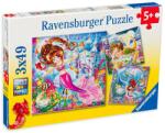 Ravensburger Puzzle Ravensburger Charming Mermaids 3x49pc (08063)