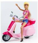 Apollo Anlily baba rózsaszín robogóval és sisakkal, 29 cm magas