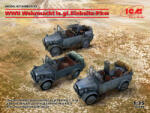 ICM WWII Wehrmacht le. gl. Einheitz-Pkw(le. gl. PKWKfz. 1, le. gl. Einheitz-PkwKfz. 2, PkwKfz4 1: 35 (DS3513)