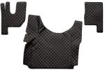 F-CORE Set covorase compatibile cu Renault T cu podea inalta (01.2014-2021), piele sintetica - Negru Rosu (F-CORE FL14 BLACK/RED)
