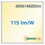 spectrumLED LED panel (595 x 595 mm) 40W - meleg fehér, backlite panel (SLI035065WW_PW)