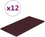 vidaXL 12 db lila szövet fali panel 60x30 cm 2, 16 m2 (344078) (344078)