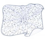  MTT Textil takaró - Fehér alapon fekete csillagképek - baby-life