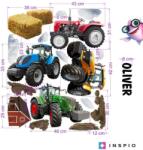 INSPIO Falmatrica fiúknak - Traktorok névvel (9450f) (9450f)
