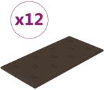vidaXL 12 db barna műbőr fali panel 60 x 30 cm 2, 16 m2 (343994) (343994)