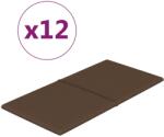 vidaXL 12 db barna szövet fali panel 60x30 cm 2, 16 m2 (344075) (344075)