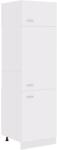 vidaXL fehér forgácslap szekrény hűtőhöz 60 x 57 x 207 cm (802538) (802538)