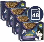 FELIX FELIX Sensations selecție de pliculețe în gelatină aromată cu miel, macrou, hering și curcan 48 x 85 g