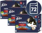 FELIX FELIX Fantastic selecție de pliculețe delicioase în gelatină - multe pliculețe 72 x 85 g
