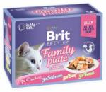 Brit Pliculeț BRIT Premium Cat Delicate Fillets in Jelly Family Plate 12 x 85 g