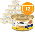 Gourmet Conservă Gourmet GOLD - pateu cu carne de pui, 12 x 85g