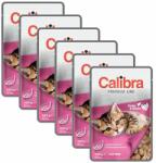 Calibra CALIBRA Cat Kitten bucăți de pui și curcan în sos 6 x 100 g