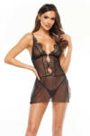 Beauty Night Davina Chemise & Thong Black L/XL