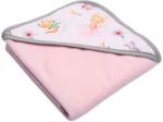 Kidizi Prosop bebe din bumbac cu gluga 90x90 cm Kidizi Loving Ballet, roz, potrivit de la nastere pana la 2 ani (5949551909071)