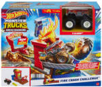 Mattel Hot Wheels Monster Trucks Live Aréna játékszett - Fire Crash Challenge (HNB87-HNB90)