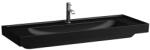 Laufen MEDA Mosdó, 120 cm túlfolyónyílás nélkül, egy csaplyukkal, Fekete matt H8141117161111 (H8141117161111)