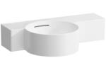 Laufen VAL Kézmosó, kör alakú, jobb oldali polccal, 430 mm-re vágható csaplyuk nélkül, egyik oldalon vágatható, Fehér H8152830008131 (H8152830008131)