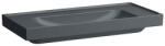 Laufen MEDA Mosdó, 100 cm, bal és jobb oldali pulttal, csiszolt alsó felülettel túlfolyónyílás nélkül, csaplyuk nélkül, Graphite matt H8161197581121 (H8161197581121)