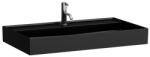 Laufen Kartell LAUFEN Mosdótál, alsó felülete csiszolt túlfolyónyílás nélkül, egy csaplyukkal, Fényes fekete H8163370201111 (H8163370201111)