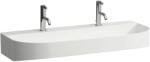 Laufen SONAR Mosdótál, alsó felülete csiszolt túlfolyónyílás nélkül, 2 csaplyukkal, Fehér H8163470001151 (H8163470001151)