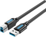 Vention USB-A 3.0/M -> USB-B/M, (PVC, fekete), 3m, kábel (COOBI)