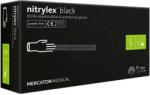 Mercator Medical nitrylex black púdermentes nitril kesztyű S 100db - Fekete gumikesztyű