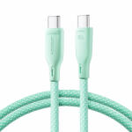 JOYROOM USB-C - USB-C Multi-Color Kábel - 1m 60W - Zöld (SA34-CC3)