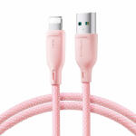 JOYROOM Multi-Color USB-A - Lightning Kábel - 1m 3A - Pink (SA34-AL3)