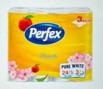 Perfex Pure White Peach toalettpapír 24db/ 3 rétegű