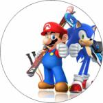 Pictu Hap Ehető papír Sonic és Super Mario 19, 5 cm - Pictu Hap (pic9000791_kruh)
