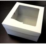 dortis Tortadoboz fehér négyzet alakú ablakkal 10db (31, 7 x 31, 7 x 19, 5 cm) - dortis (DR-WR2)