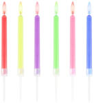 PartyPal Szülinapi gyertyák, színes lángokkal, 6 db/cs