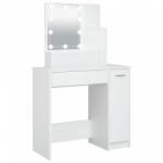 vidaXL Fehér fésülködőasztal led-del 86, 5 x 35 x 136 cm (808810) - plaza8