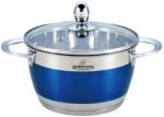 BOHMANN Cratita din inox, 7.1l, 26cm, capac sticla termorezistent, inclusiv inductie, Bohmann, Albastra (BH 1818-26-AL)