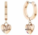 Tommy Hilfiger Modern bronz karika fülbevaló medálokkal Hanging Heart 2780666