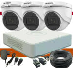 HIKVISION TurboHD-TVI 3 kamerás dome kamerarendszer 2MP színes éjszakai képpel