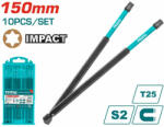 TOTAL - Set 10 Biti De Impact Pentru Surelnita 150mm (tacim16t2563) Set capete bit, chei tubulare