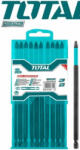 TOTAL - Set 10 Biti De Impact Pentru Surubelnita, 250mm (tacim16t25103) Set capete bit, chei tubulare