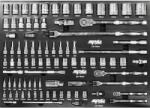 SP Tools Tálcás SP Tools "M" Dugókulcs + rátűzőkulcs készlet1/4"-3/8"-1/2" 86 db-os (SP05000)