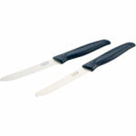 Tasty Комплект назъбени ножове Tasty Ocean Blue 678267, 2 бр, 21 см, Неръждаема стомана, Мека дръжка, Син (678267)